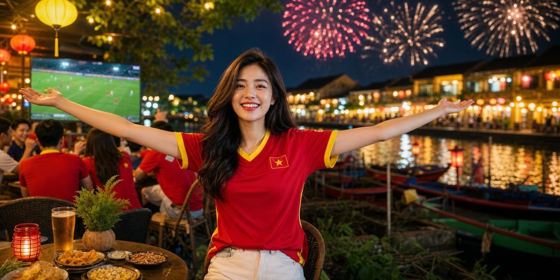 Người dùng tại Hội An nhâm nhi cà phê và kiểm tra kết quả xổ số trên điện thoại