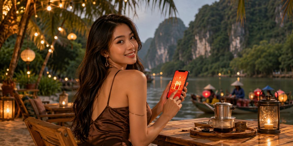 Người dùng kiểm tra chính sách bảo mật tài khoản cược tại Ninh Bình bên ly cà phê